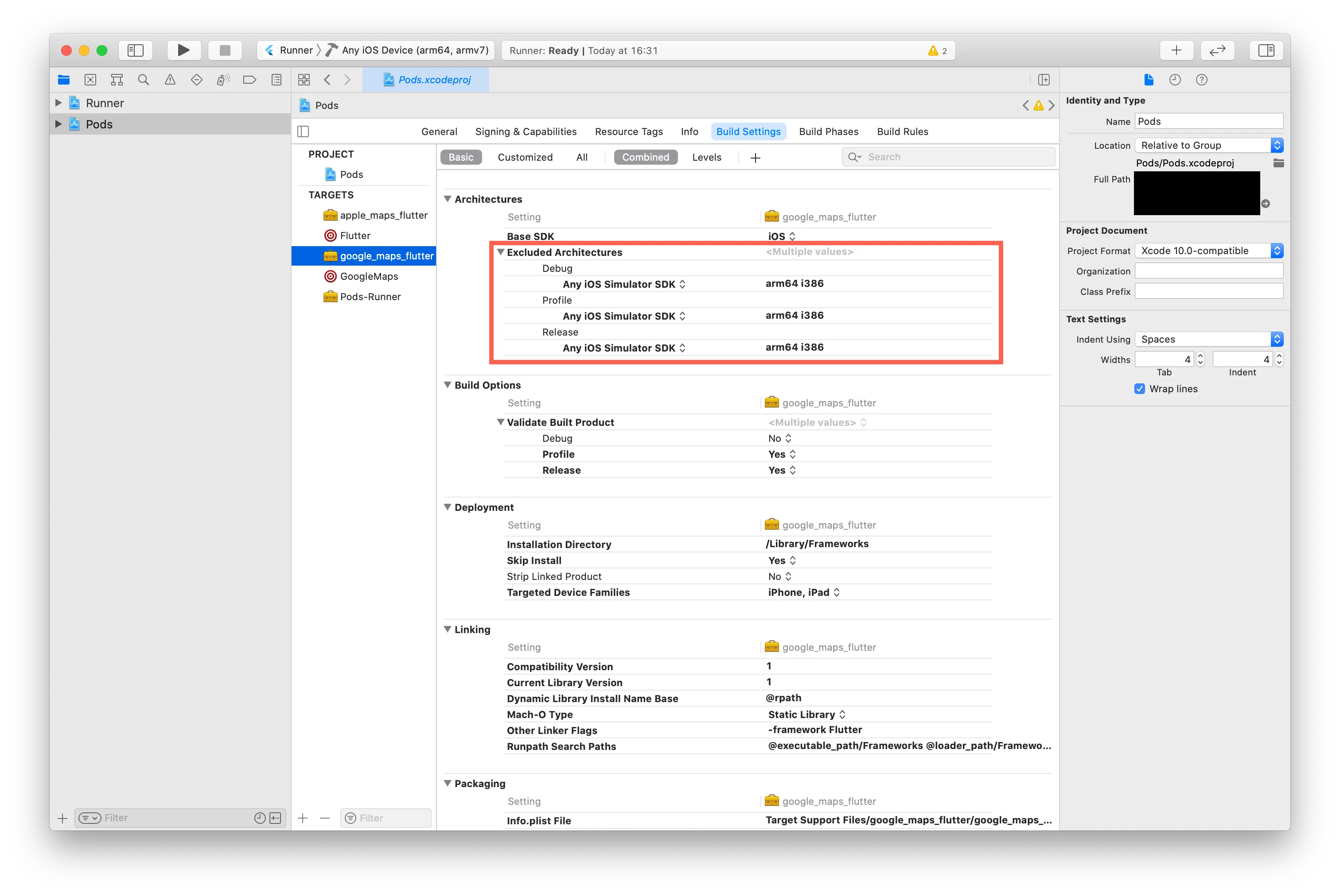 flutter-platform-maps-xcode-ss