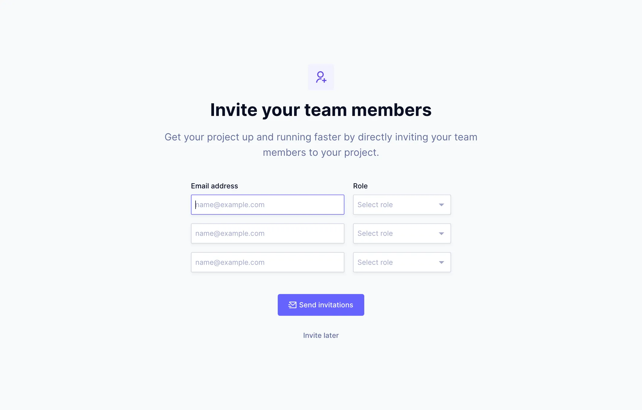 Invite your team members